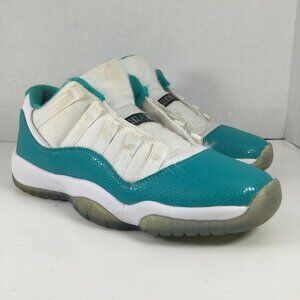 Air Jordan 11 Retro Sneakers Boys Size 7 Youth Aqua Safari White Low Top